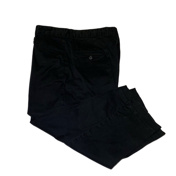 Lee Khakis Pants - LEE KHAKIS Women’s High-Rise Dressy Black Cotton/Spandex Blend Capris 12M